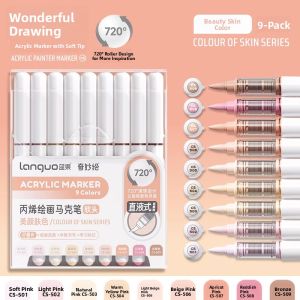 MINGZHUO | Aesthetic Flexible Soft-Tip 81-Color Acrylic Markers