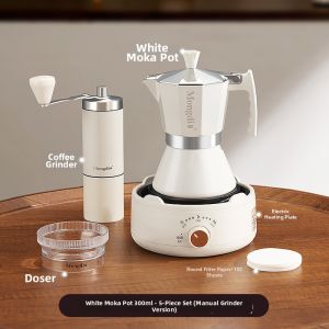 MONGDIO | Home Use Small Moka Pot & Espresso Machine Coffee Making Kit