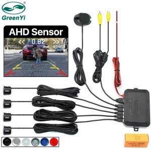 GreenYi AHD Car Video Parking Sensor Reverse Backup Radar Assistance Detector for Monitor Camera System 22mm Security Reversing