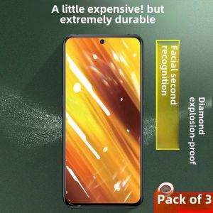 Xiaomi Pocox7 Poco X3 Full Screen Tempered Glass Film Protection for Miui Phones Anti Fingerprint High Definition Blue Light Filter