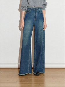 Toyouth | Quần Jeans Chân Rộng Kiểu Cổ Điển Phù Hợp Mùa
