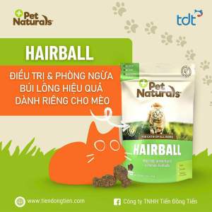 [ TÚI 30v ] VIÊN NGỪA BÚI LÔNG & DƯỠNG DA LÔNG PET NATURALS HAIR BALL FOR CAT