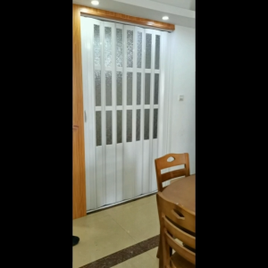 Frosted Acrylic Folding Sliding Door with Door Lock Multi-Scene Partition Door for Home & Shop