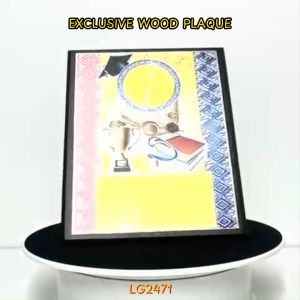 LG2471 Wood Plaque Plak Logo (Hadiah Sukan Dan Anugerah) Trophy Cenderahati.