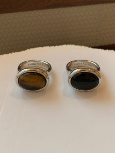 Natural Tiger Eye Gemstone Ring for Women Black Agate Rich Design Fashionable Jewelry Index Finger Ring Luxury Sensation