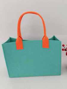 2024 New Large Capacity Felt Bag Handheld Commuter Tote Bag Felt Gift Bag Logo Urban Minimalist Style Double Handle Shoulder Bag