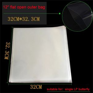 50PCS OPP Gel Recording Protective Sleeve for Turntable Player LP Vinyl Record Self Adhesive Records Bag 12" 32.3cm*32cm