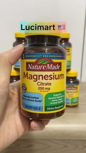 Viên uống bổ sung Magie Citrate 250 mg Nature Made Magnesium [Hàng Mỹ]