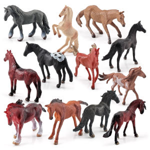 Miniature Realistic World Famous Horse Model Set Static Collectible Toys for Children Educational Simulation Animal Dolls