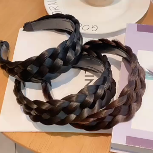 【 In Stock 】Widen Wig Headband Handmade Five-strand Braided Wig Headband Headband Wig Integrated Hair Accessories Ikat Kepala Rambut Palsu 假发发箍