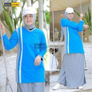 MIXEDCLOTHING setelan olahraga muslim rok celana /setelan senam wanita muslim rok celana