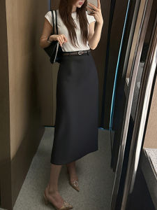 PIAOYA | Slimming Straight Mini Skirt High Waist