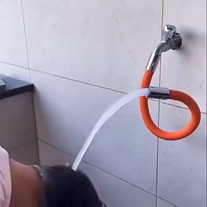 Faucet extension connector 360 Degrees Silicone hose Faucet Extension Hose Kitchen Faucet Bathroom Extension Water Tap Filter Extension Tube Kitchen Faucet Brass Faucet Accessories Not Prone to Rusting
