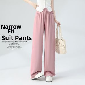 BALENO | Slim Thin Summer Loose Fit Straight Leg Pants for Petite Women