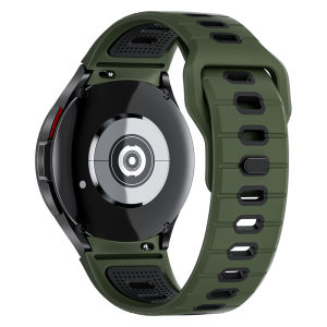 Two-Tone Strap for Galaxy Watch 7 FE 6 5 4 40mm 44mm/Galaxy Watch 6 Classic 43mm 47mm/5 Pro 45mm/4 Classic 42mm 46mm Samsung Smartwatch Silicone Sport Strap