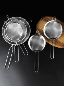 Stainless Steel Kitchen Sieve Large Density Pearl Soy Milk Filter Net Fry Net Home Use Tea Milk Shop Double Ear Filter Sieve