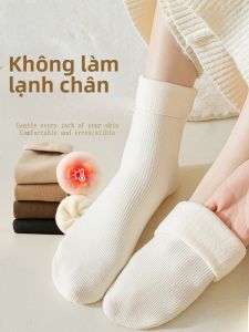 MiiOW | Tất ấm dày màu trơn MiiOW cho nữ Tất ấm mùa đông dài đến bắp chân bằng vải polyester và lycra dùng trong nhà