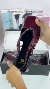 STOMPION Leather Mary Jane shoes for women square toe Classy heels for women Loafers For Women Thick-Heeled Summer Walking Shoes