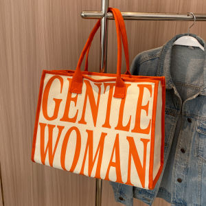 Large Capacity Canvas Tote Bag Womens Fashionable Handbag Commuter Shoulder Bag Shopping Bag Outdoors Womens Handbag