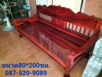 โซฟาไม้แท้นั่งนอนได้สบายขนาด 80x 200cm3800บ.ส่งถึงบ้านสินค้าตรงปกแน่นอนค่ะ