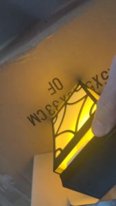 Solar outdoor wall lamp LED waterproof lighting fence light Double gear automatic color changing atmosphere lamp