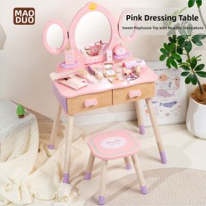 Realistic Children Wooden Dressing Table