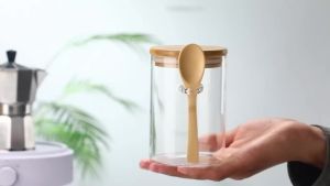Overnight Oats Containers with Lid 1/2/3/4pack 16oz Airtight Glass Jars with Spoon for Chia Seed Pudding Salad Cereal Coffee Tea
