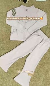 OneSet Pita Anak Perempuan Setelan Ribbon Celana Cutbray Pita Viral Esrimasi anak Usia 1-6thn.