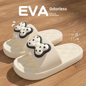 MONLEYTA | Thick Heel Slippers Womens New 2025 Summer Indoor Home Silent Bathroom Anti-slip Cute Feel Cool Slippers EVA Material