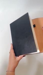 Buku Agenda A5 Notebook A5 Diary Book Cover Bahan Kulit Klip Magnet Jurnal Garis Buku Catatan D1-021