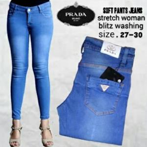 CELANA PANJANG JEANS WANITA DEWASA PUTIH/SIZE 27-30-34 BISA COD