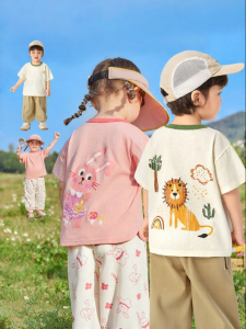 CUTEPANDAS | Áo Thun Trẻ Em Cotton Nhẹ