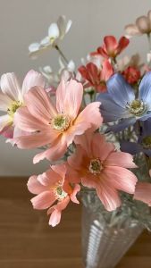 (5 Kuntum) Bunga Artificial Cosmos Gesang/Bunga Kenikir Dekorasi Florist
