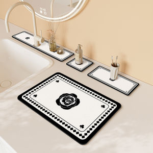 Meisda Kitchen Sink Faucet Absorbent Pad Anti-Splash Non-Slip Quick Water Absorption Dirt Resistant Drain Mat Modern Simple Style