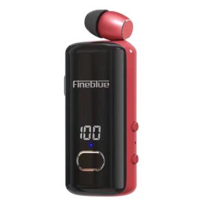 Fineblue F580 Display Battery Level Collar Style Bluetooth Earphones Call Number Reporting Vibration Universal Mobile Phone Anti Loss Metal Fashion Simple