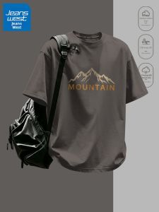 Jeanswest | Áo Thun Dáng Rộng Tay Ngắn Phong Cách Retro Bền Thở Cotton