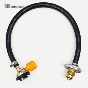 One-Piece Cassette Gas Refill Adapter To Fill Empty Propane Gas Cylinder Inflation Calve Convenient Integrated Direct Connection North America/Europe Approved Butane Canister Adapter – Refill Hose with Rubber Seal & Anti-Leak Valve