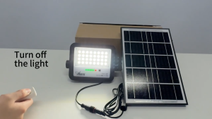 Anern 50W Solar Flood Lights with Bigger Solar Panel LED Outdoor Flood Light Bigger Light Beads Waterproof IP65 Outdoor Solar Lights Christmas Lights