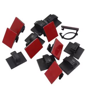 20/50 Cái Kẹp Tổ Chức Cáp Giá Đỡ Dây Nhựa Giá Đỡ Cáp Sạc USB Dụng Cụ Cuộn Dây Móc Treo Tường Quản Lý Cáp