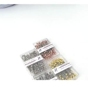 100 miếng thép không gỉ may kim kính bóng đầu thẳng loại đám cưới bó kim vải may quilting DIY thủ công mỹ nghệ - LAZYL