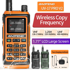 Baofeng UV-17L Air Tri-Band Walkie Talkie Wireless Copy Frequency Waterproof 999CH Long Range NOAA DTMF Type-C for UV-5R K5 21 pro Ham Two Way Radio 16KM