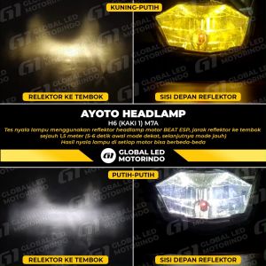 AYOTO Lampu Depan Headlamp H6 LED M7A AC DC Motor Matic Bebek