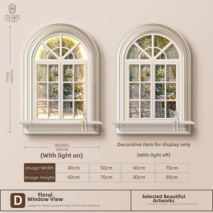 CTYLIGHTZ | French Style Cozy Glowing Faux Window Mural