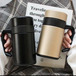 Thermos cup large capacity 304 stainless steel water cup mens and womens cup insulation water cup household tea cup mens high-end