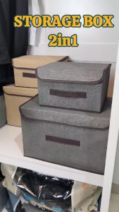 Storage Box 2 in 1 Kotak Penyimpanan Baju Mainan Storage Organizer