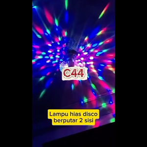 C44 LAMPU DISCO 2 SISI FITING E27 PUTAR LED 6W WATT DOUBLE ORI 100% HEMAT ENERGY WARNA WARNI KELAP KELIP DISKO FULL COLOUR SINAR CAHAYA KTV KARAOKE ROOM DUA rotating lamp  FITUR : -Fitting E27 -Tahan lama hingga 20.000jam -hemat energy 80% Full Colour War