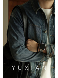 Áo Khoác Denim Rửa Mòn Phong Cách Vintage Nam