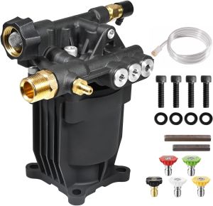 YAMATIC Pressure Washer Pump 3/4" Shaft Horizontal Power Washer Pump Max 3200 PSI 2.5 GPM Replacement Pump