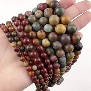 Picasso Jasper Beads Natural Stone Round Loose Spacer Beads 6/8/10/12mm For Jewelry Making Diy Bracelets Necklaces 15 Strand