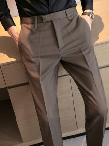 Camel Suit Pants Mens New Arrival Silm Business Casual British Style Suit Pants Handsome Fashion Korean Style Fashion Pants